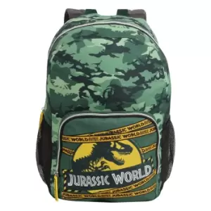 image of Jurassic World Girls Camouflage Backpack (One Size) (Forest Green)