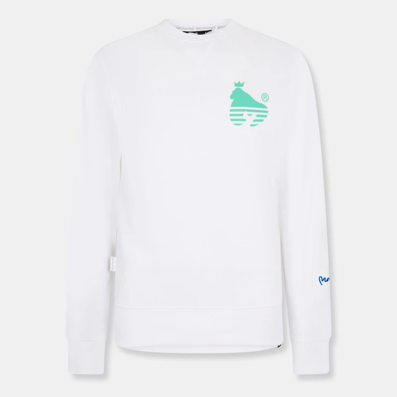 Image of Money Mens Sport Ape Crew Sweatshirt White male X Small