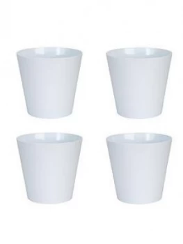 Image of Wham Set Of 4 White 21Cm Round Studio Planter Covers