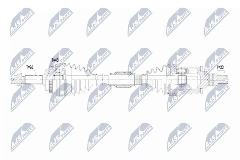 Image of NTY NPW-TY-194 Drive shaft Automatic Transmission, Front Axle Left Drive Shaft (13)