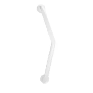 Image of Stainless Steel White Angled Grab Bar 680mm
