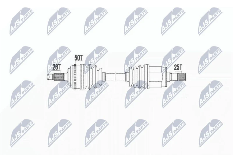 Image of NTY NPW-HD-040 Drive shaft Front Axle Right Drive Shaft (13)