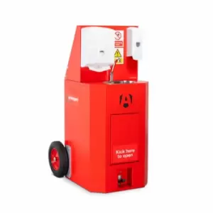 image of Armorgard ScrubKart Mobile Hand Wash Station Hot Water 110v, Tank Fed, purpose built for construction site