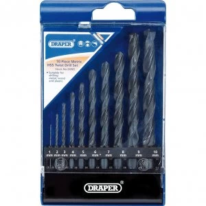 image of Draper 10 Piece HSS Drill Bit Set