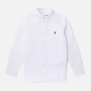 image of Polo Ralph Lauren Boys Slim Fit Shirt - White - 14 Years