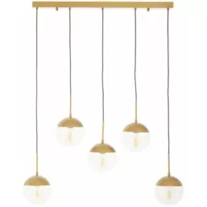 Image of Revive Gold Finish Glass Shades Pendant Light - Premier Housewares