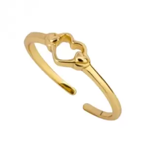 Image of Gold Plated Heart Toe Ring R3853