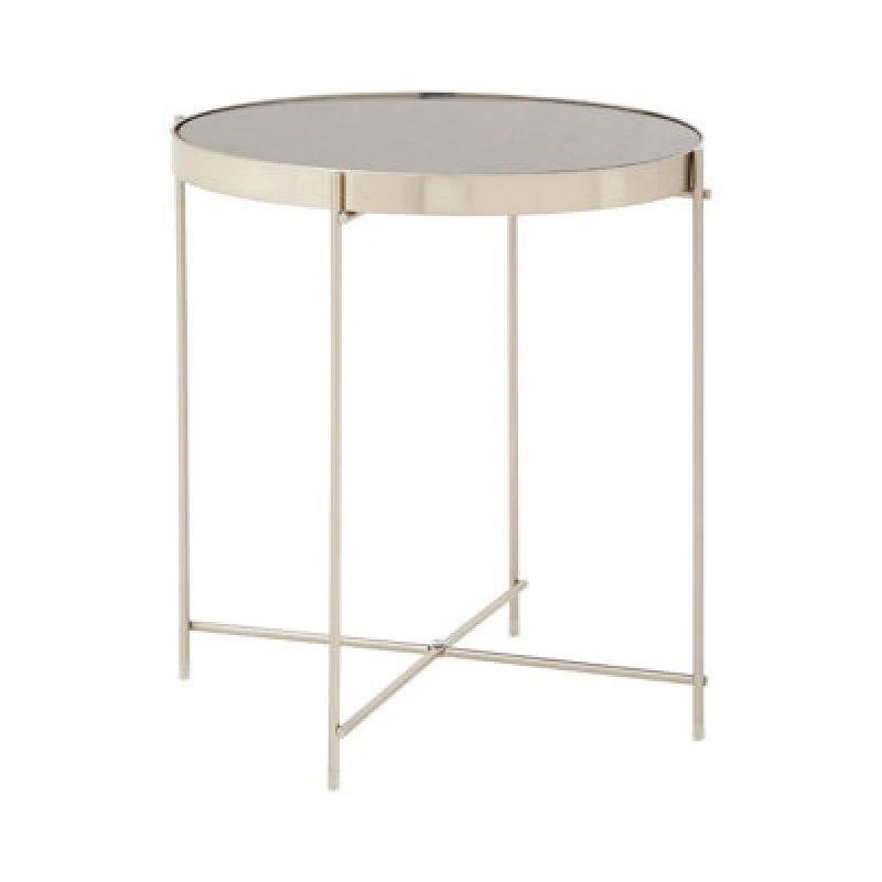 Image of Premier Housewares Allure Mirror Low Side Table Silver