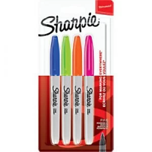 image of Sharpie Fun Permanent Marker Fine Bullet Assorted Pack of 4