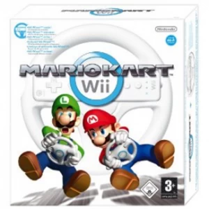 Image of Mario Kart Game Includes Steering Wheel