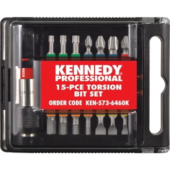 Image of 15-Pce Torsion Bit Set - Kennedy