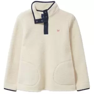 Image of Crew Clothing Womens Boxy Fleece Jumper Ecru 12