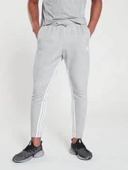 Image of adidas Inside Leg 3 Stripe Pants - Medium Grey Heather, Size 2XL, Men
