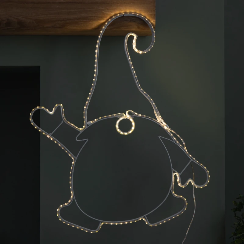 Image of 46cm Light up Hanging Christmas Gonk Silhouette with 205 Warm White LEDs