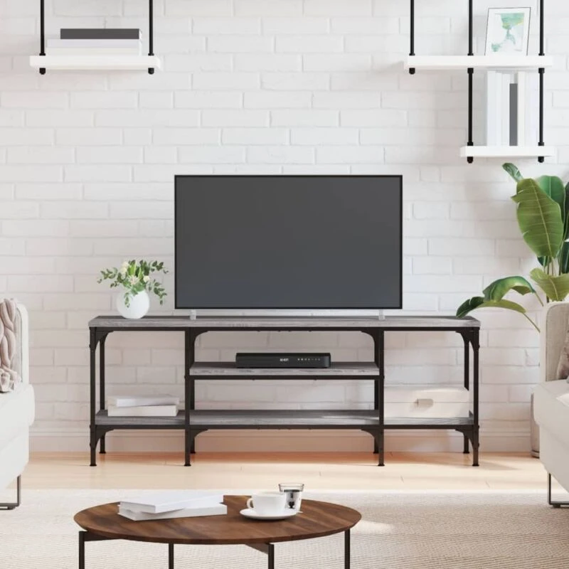 Image of VIDAXL TV Cabinet Grey Sonoma 121x35x45cm Engineered Wood&Iron Vidaxl 8720845774233