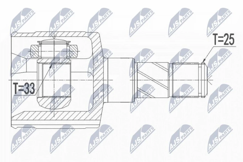 Image of NTY CV joint kit NTY NPW-FT-044