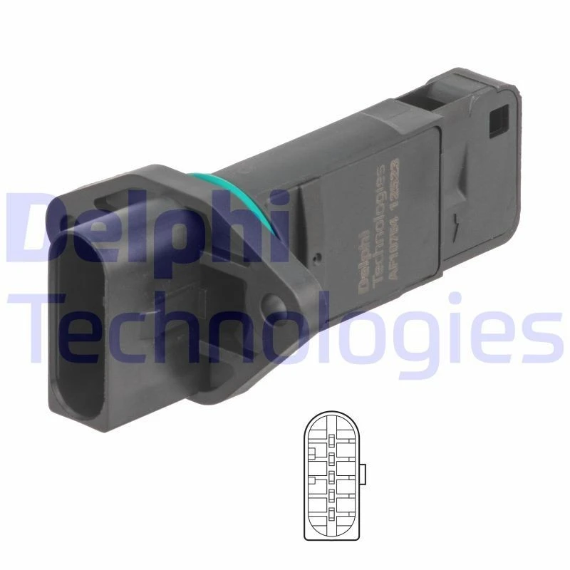Image of DELPHI Mass air flow sensor DELPHI AF10754-12B1