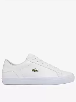 image of Lacoste Womens Lerond BL Leather and Synthetic Trainers Size 7 UK White