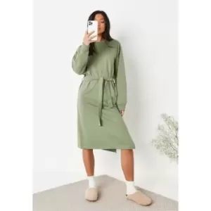 Missguided Sweater Midaxi Dress - Green