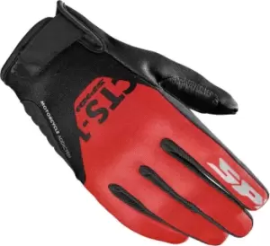 image of Spidi CTS-1 Ladies Motorcycle Gloves, black-red, Size M for Women, black-red, Size M for Women