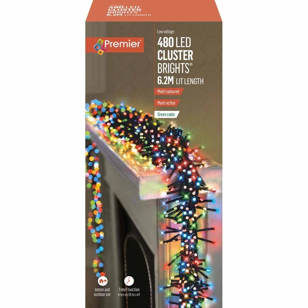 Image of Premier 480 LED ClusterBright Multicoloured Lights