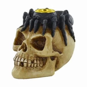 image of Celtic Skull Spider Candle Holder Bone (Small)