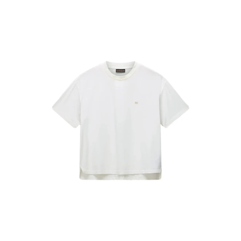 Image of Womens T-Shirt Napapijri Aurora Boxy Blanc Female 2XS
