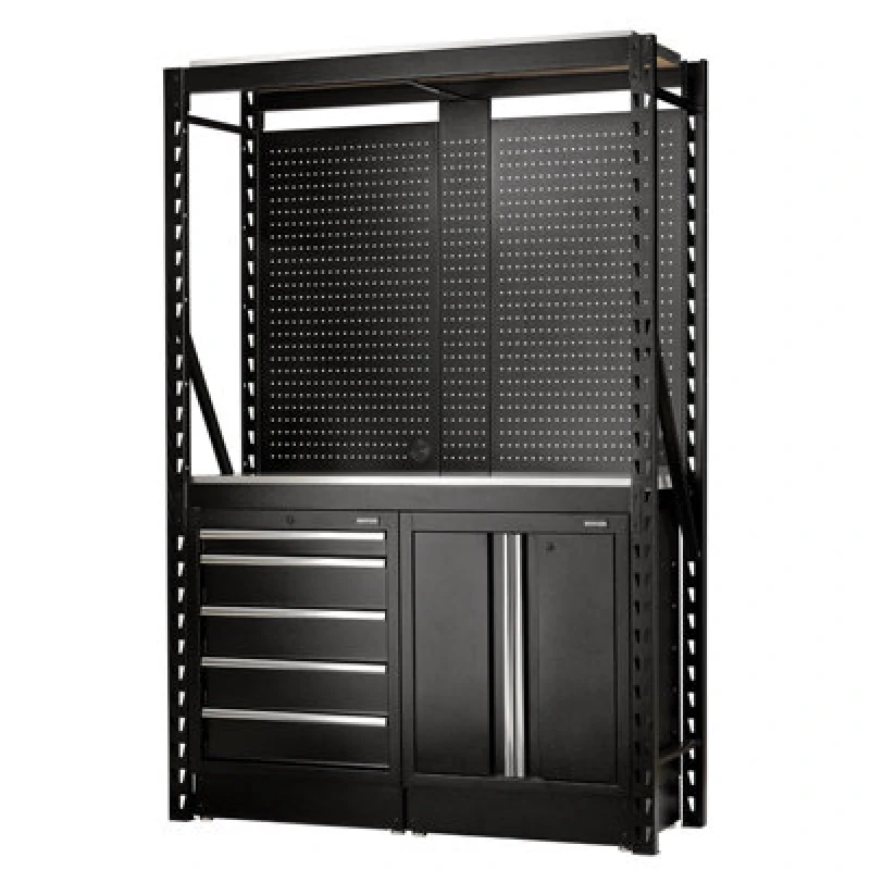 Image of Bunker 15 Piece Modular Storage System and Stainless Steel Workbench 27972 Length: 1.5m