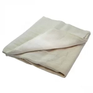 image of Faithfull FAIDSPC128N Cotton Twill Polythene Backed Dust Sheet