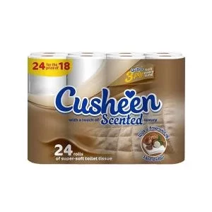 image of Cusheen Scented Luxury Super Soft Toilet Rolls 3-Ply White Ref 1102030