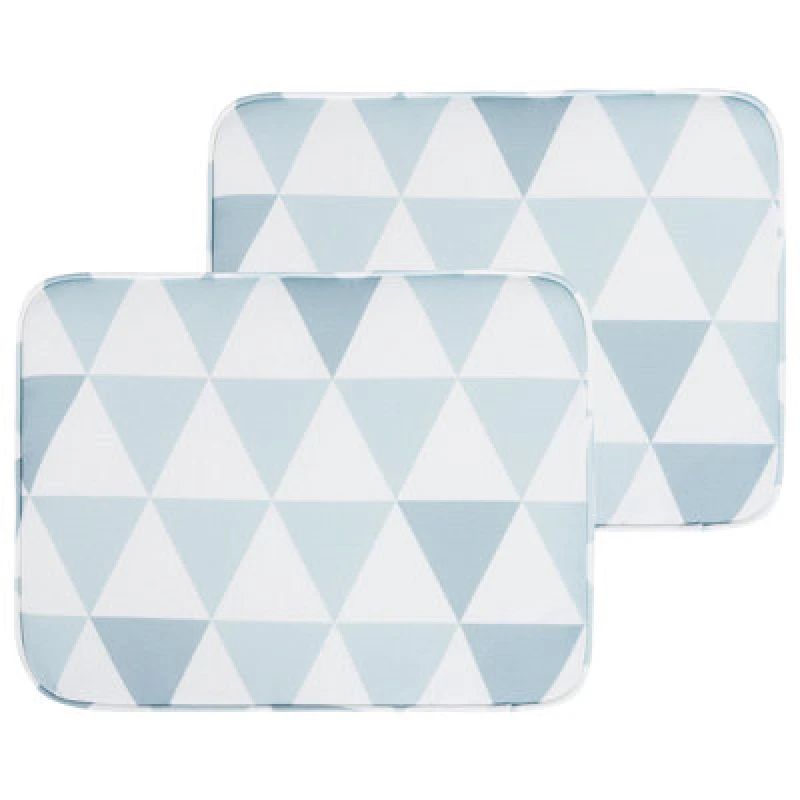 Image of Beliani Set Of 2 Garden Chair Cushions Fiji 29 X 38cm Blue