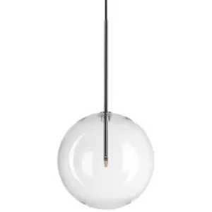 Image of Ideal Lux equinoxe 25cm Globe Pendant Ceiling Light Chrome