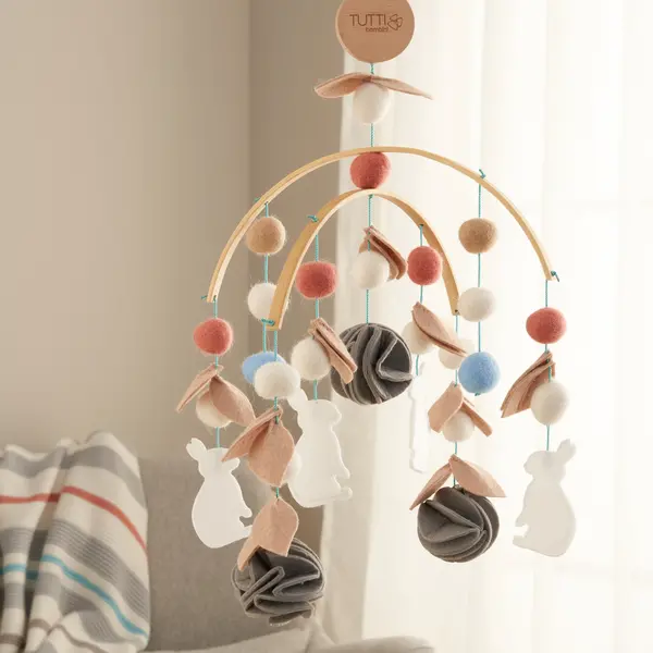 Image of Tutti Bambini Felt Nursery Decor Beige/Brown