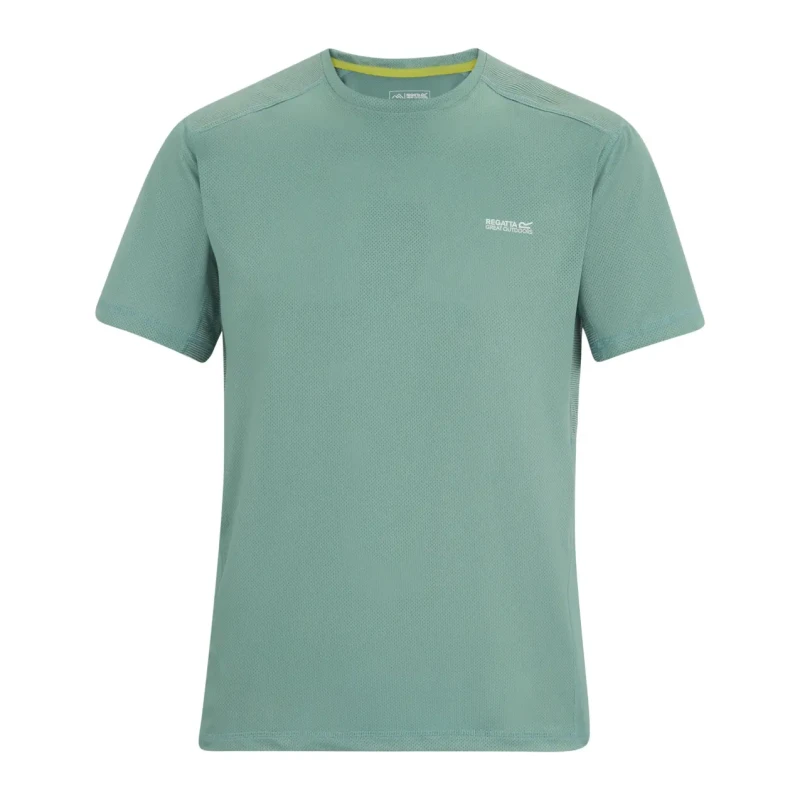 Image of Regatta Mens Virda Short Sleeved Active Mesh T-Shirt in Aqua Size: Medium Aqua Male M