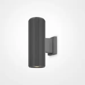 Image of Maytoni Rando 2 Light Outdoor Up Down Wall Lamp Grey E27 IP54