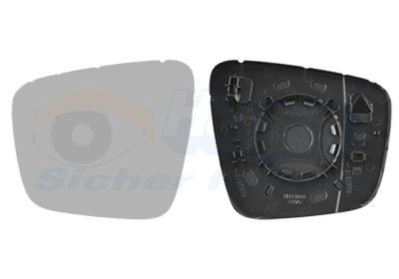 Image of VAN WEZEL Wing mirror glass VAN WEZEL 4415837