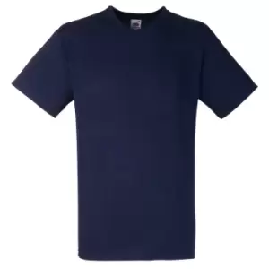 Image of Fruit Of The Loom Mens Valueweight V-Neck, Short Sleeve T-Shirt (2XL) (Deep Navy)