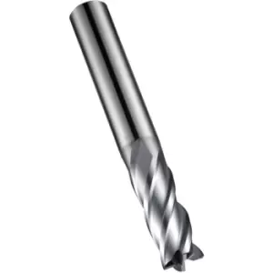 S814HA 8.00MM Carbide 4 Flute Weldon Flat Short Series Slot Drill - Alcrona Coated DIN 6527L