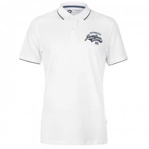 image of Jack and Jones Core Heritage Polo Shirt Mens - White