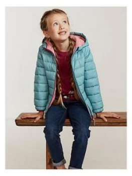 Image of FatFace Girls Poppy Padded Jacket - Blue, Size 9-10 Years, Women