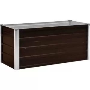 image of Garden Raised Bed Brown 100x40x45cm Galvanised Steel vidaXL - Brown