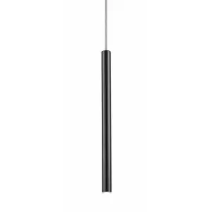 Image of Loya Integrated LED Pendant Ceiling Light, Matt Black, 450lm 3000K