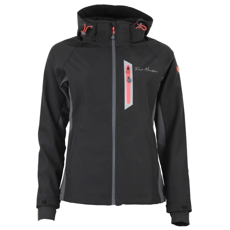 Image of Mesh zip-up jacket For Her Peak Mountain Softshell Noir Female S