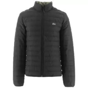 Image of Lacoste Black Water-Repellent High-Neck Jacket