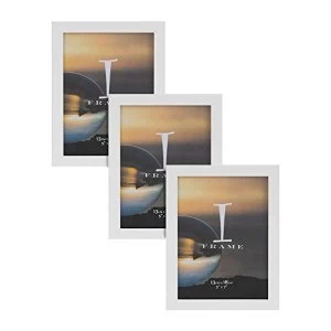 Image of 5" x 7" - iFrame Set of 3 Photo Frames White
