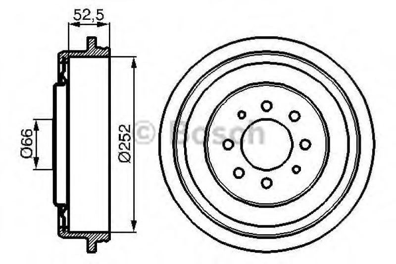 Image of Brake drum Bosch 0 986 477 067