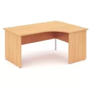 Image of Impulse Panel End 1400 Right Hand Crescent Desk Beech