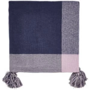 Image of Joules Cottage Garden Border Stripe Throw - Navy