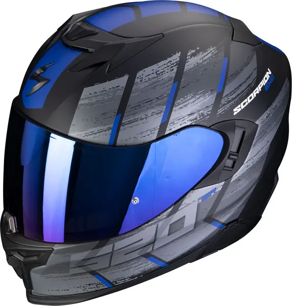 image of Scorpion Exo-520 Evo Air Maha Matt Black-Blue Full Face Helmet XL