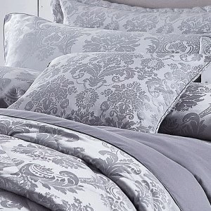 Image of Catherine Lansfield Silver Damask Jacquard Cushion